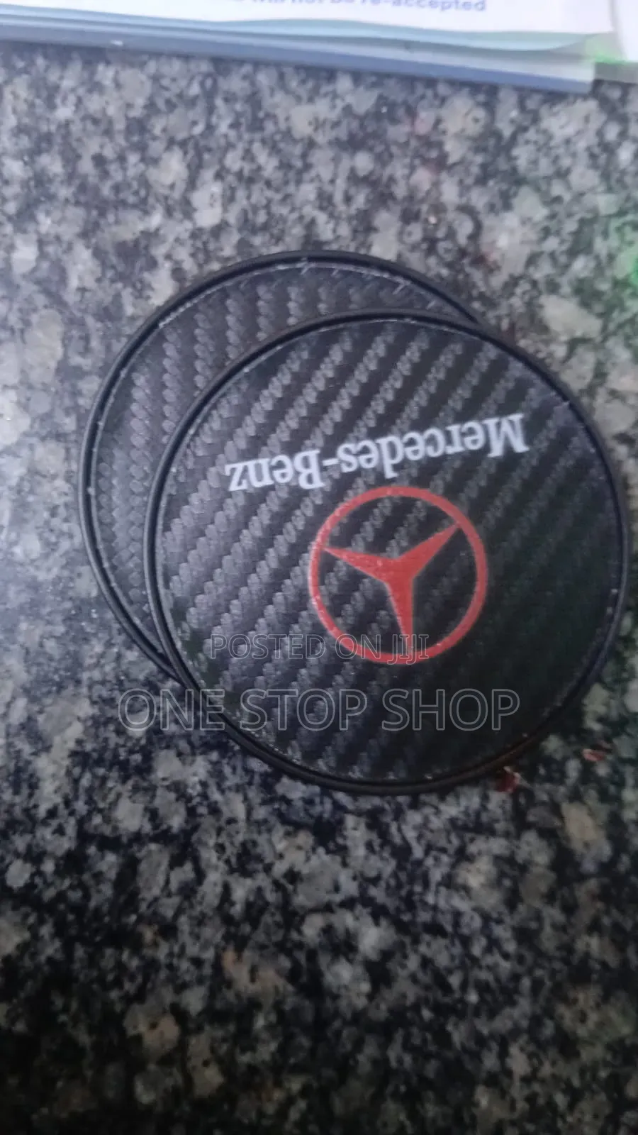 2pc Merceds Plastic Brand Cup Holder Sauce Mat