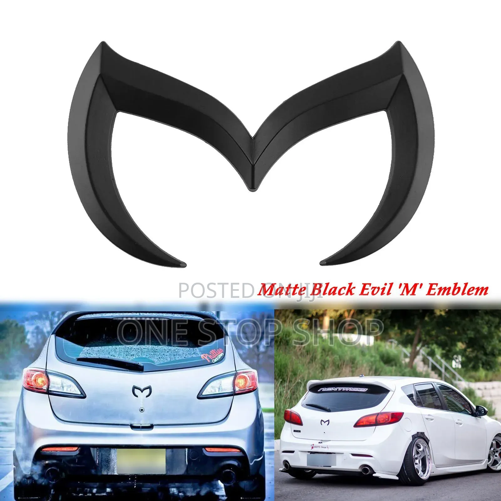 Rear Boot Mazda M Badge