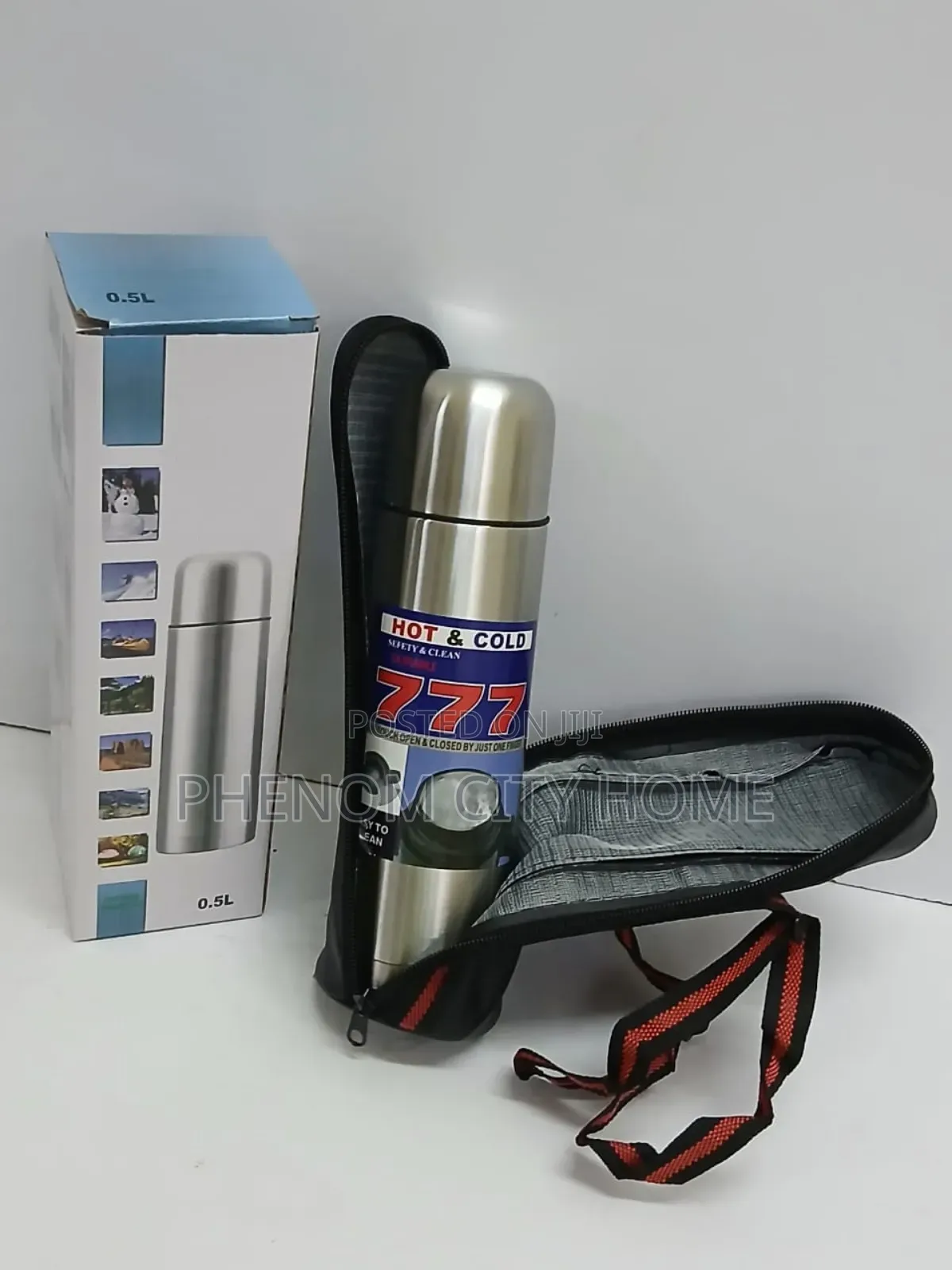 Hot and Cold Stainless Steel Flask With Bag