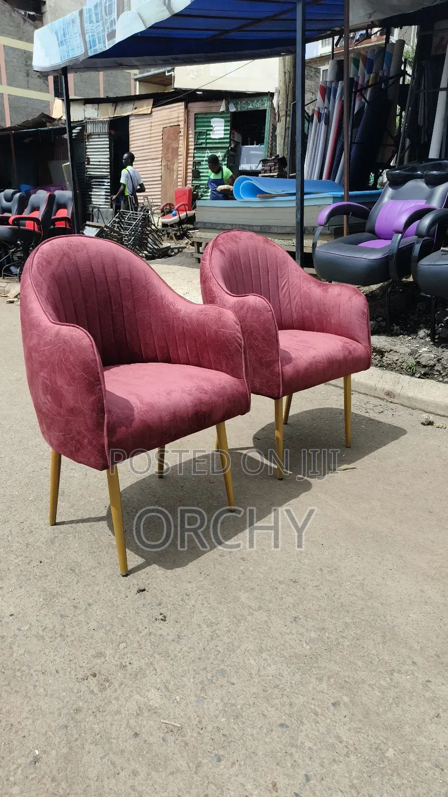 Maroon Manicure Seats