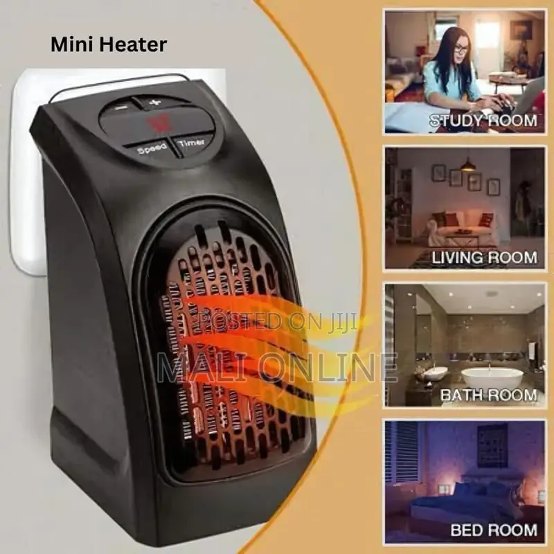 Mini Wall Outlet Heater 400w Smart Temp Control Digital Display Warmer