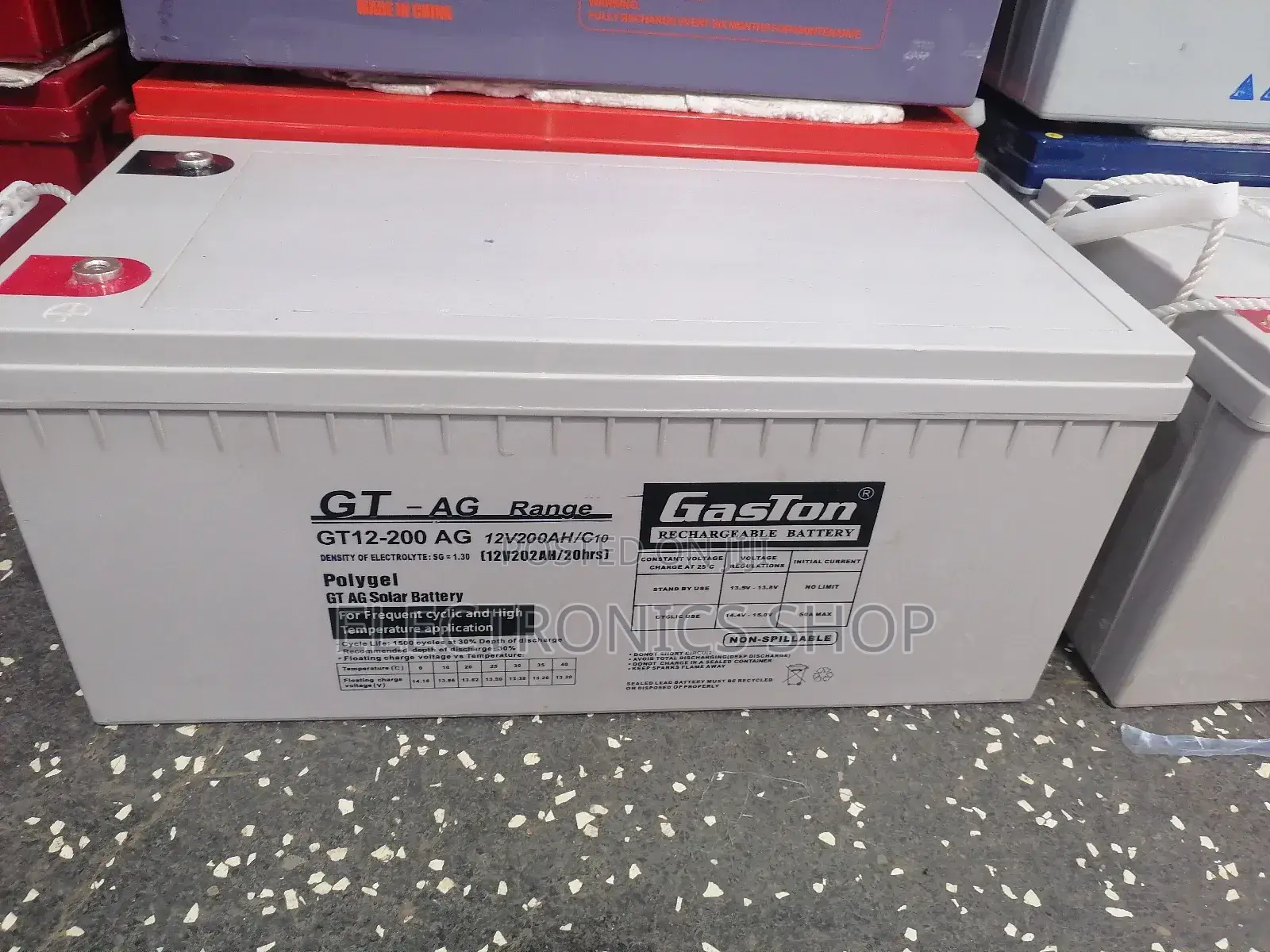 Gaston Gt 12v/200ah Lead Acid Dry Solar Battery