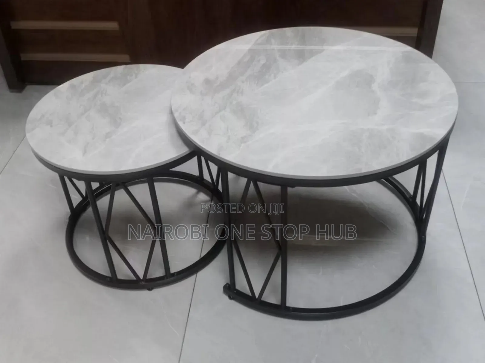 Modern Luxury 2in1 Pure Marble Nesting Tables.