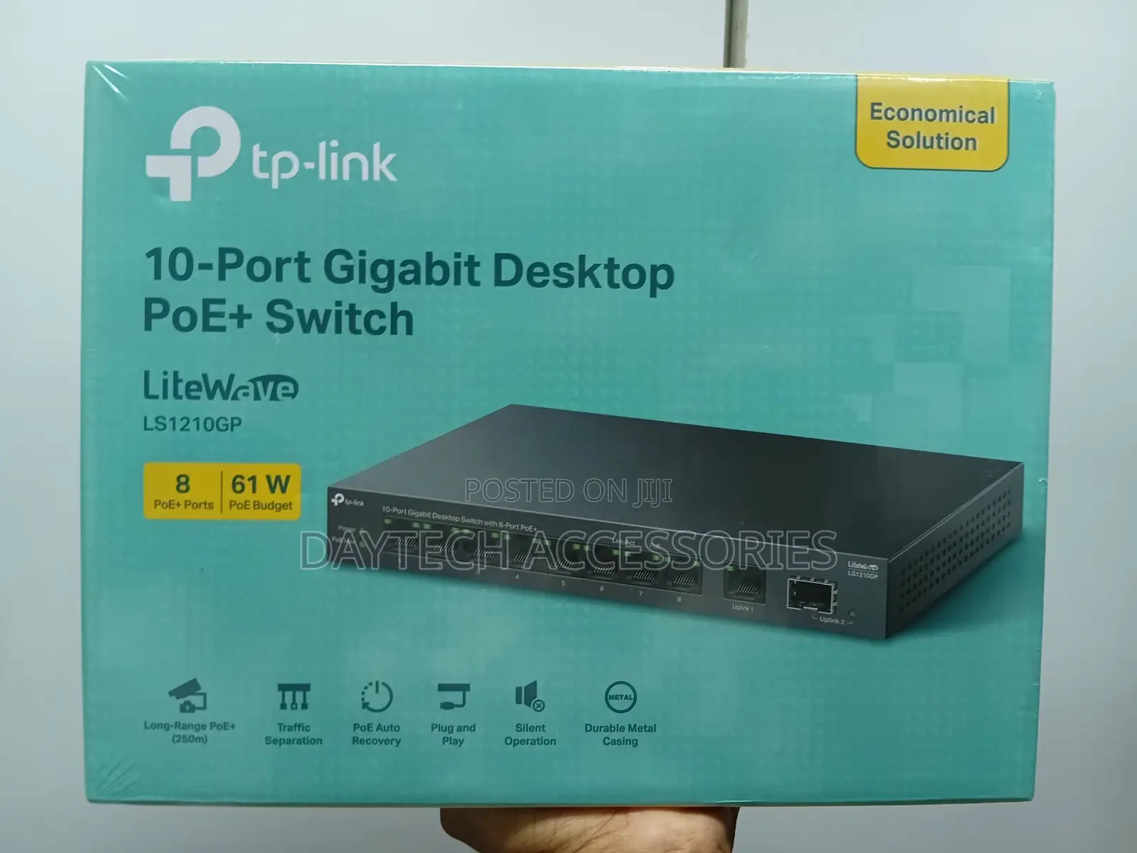 Tp-Link Ls1210gp 10-Port Gigabit Desktop Switch With 8-Port Poe+