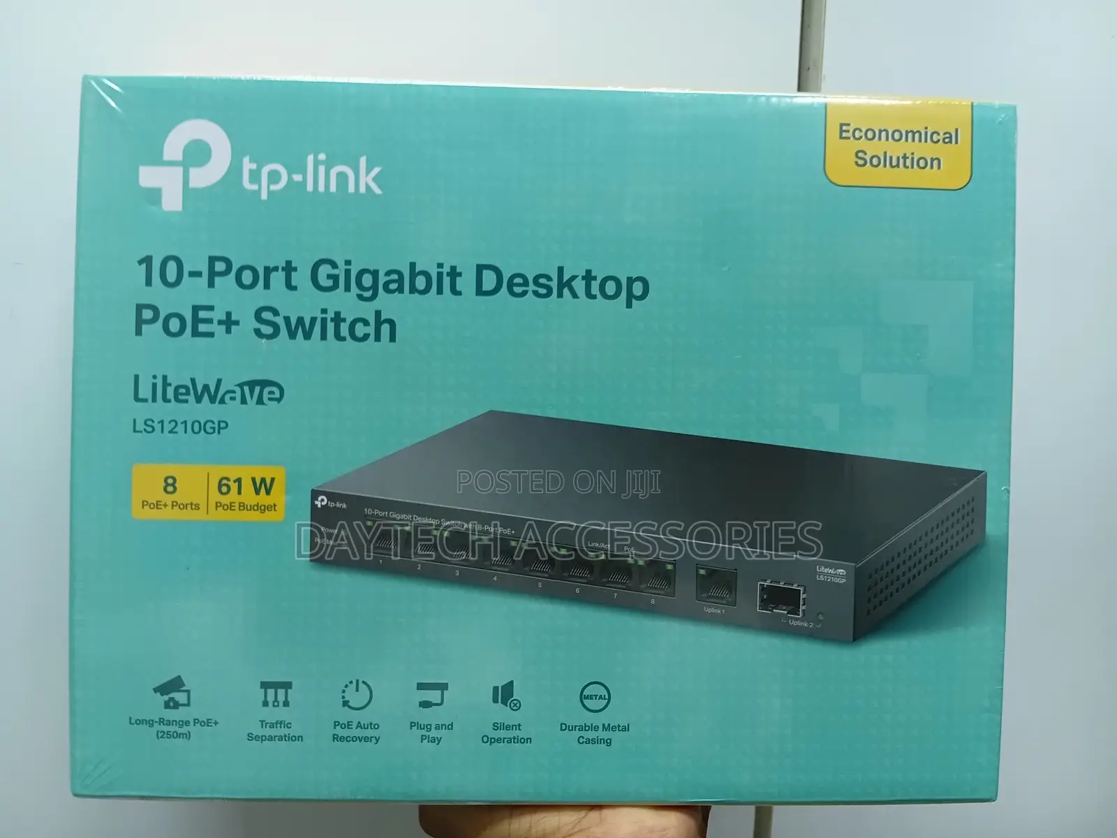 Tp-Link Ls1210gp 10-Port Gigabit Desktop Switch With 8-Port Poe+