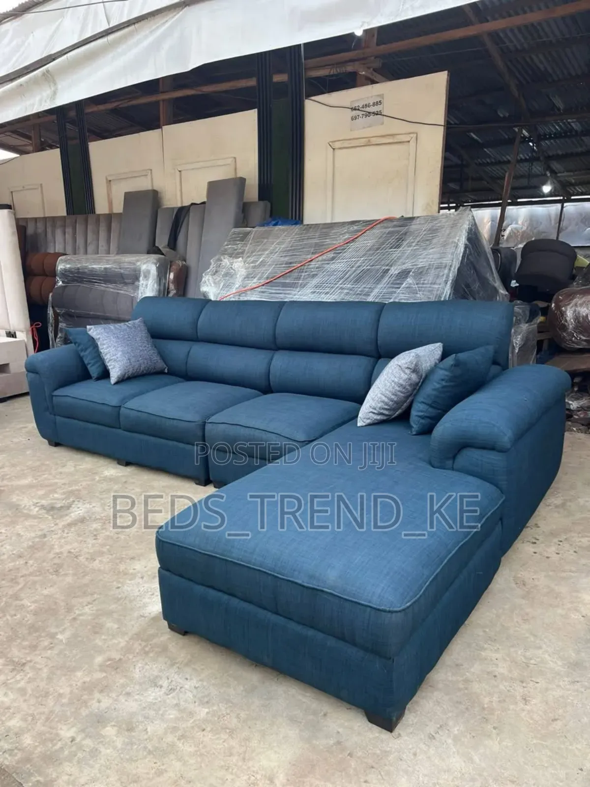 Fabric Sectional 6 Seater