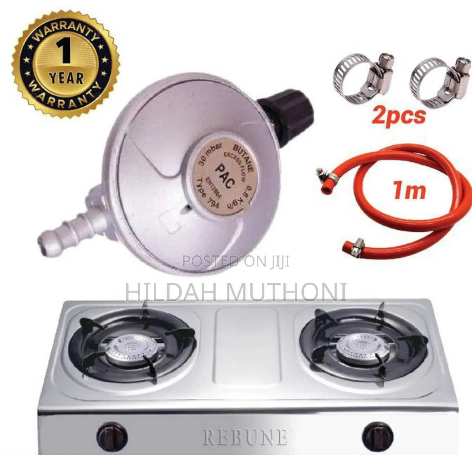 Rebune 2 Burner Gas Stove Cooker