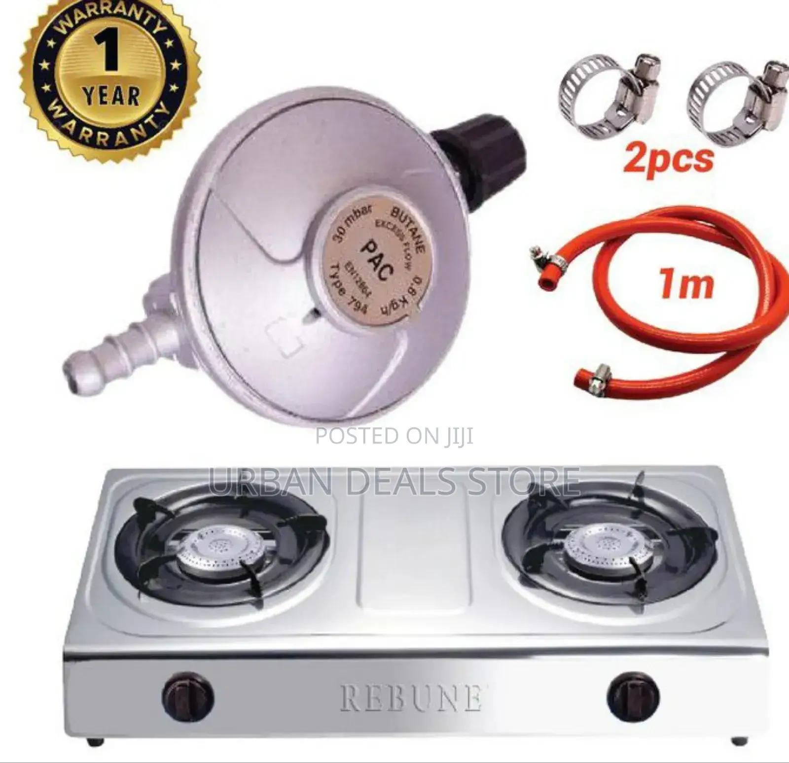 Rebune 2 Burner Gas Stove Cooker Strong and Durable