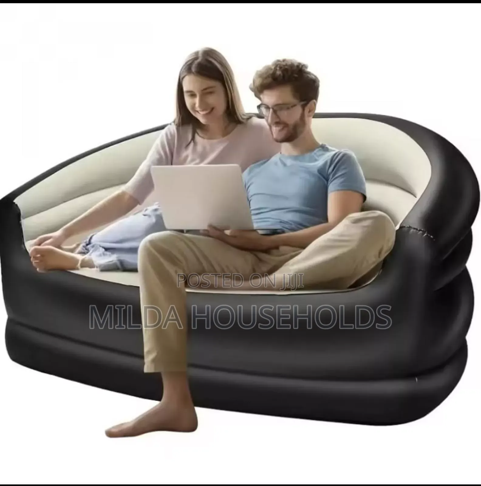Double Size Inflatable Sofa Seat Size 135x84x62cm .