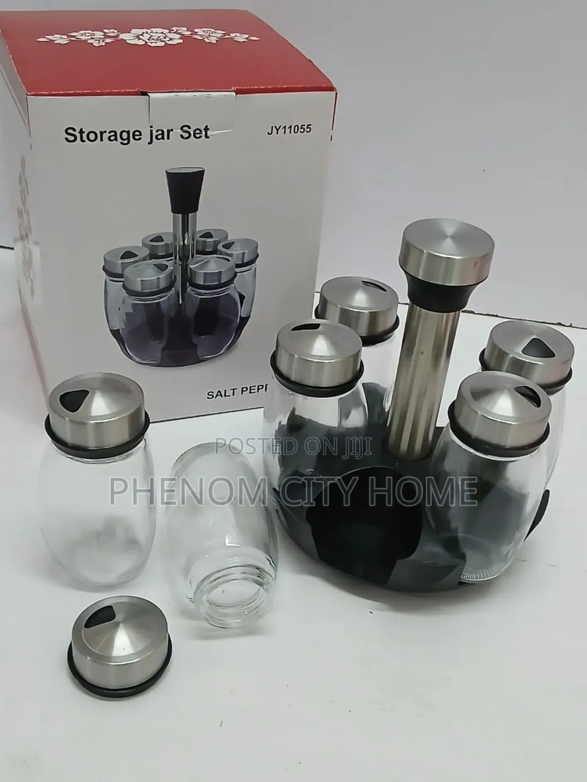 7 in 1 Kitchen Rotating Spice Jars Set