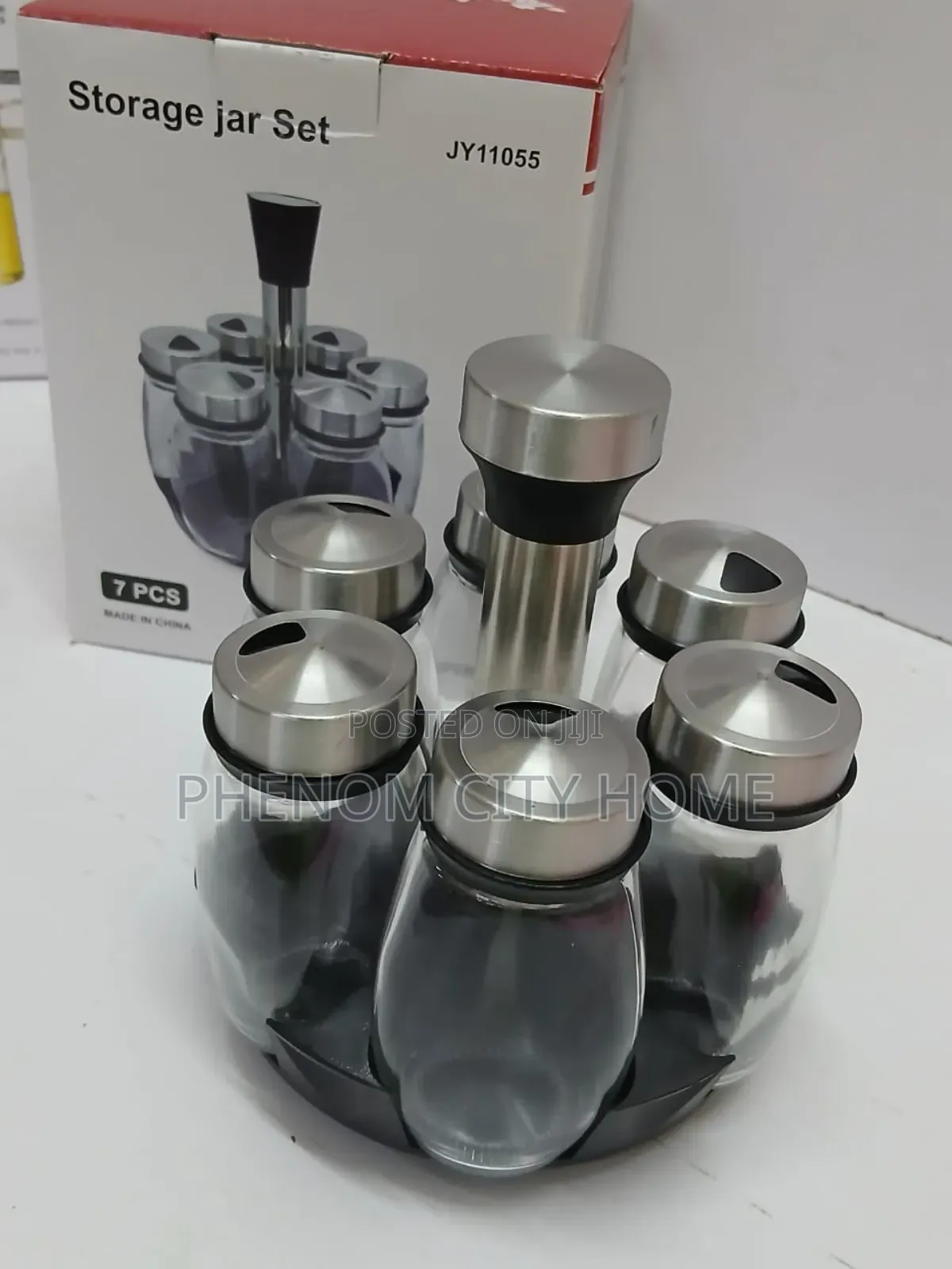 7 in 1 Kitchen Rotating Spice Jars Set