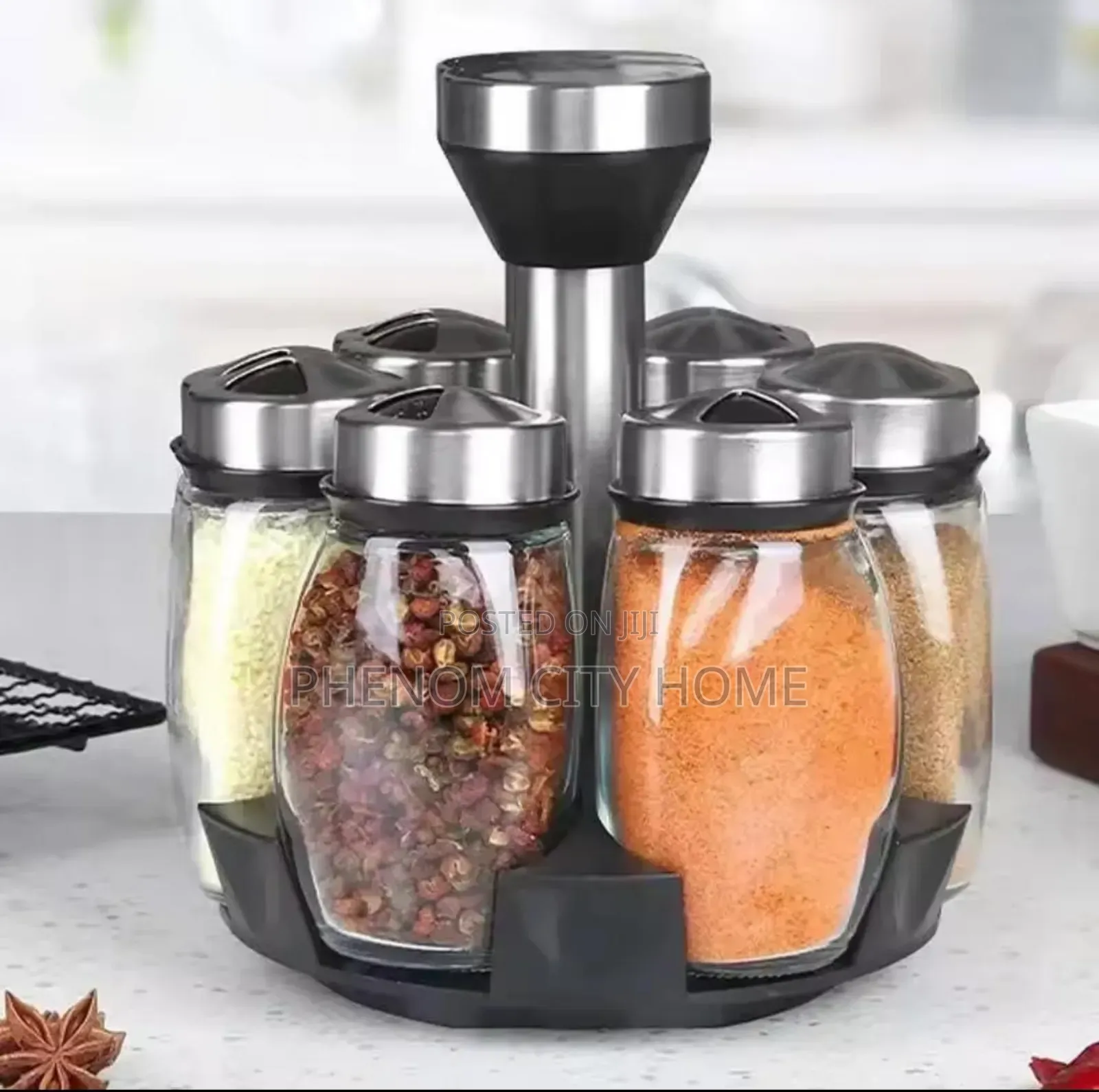 7 in 1 Kitchen Rotating Spice Jars Set