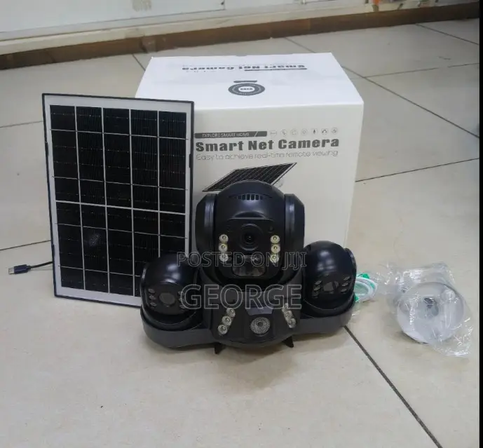 Two Way Audio Solar Wifi Triple Lens CCTV Camera Hd Outdoor View