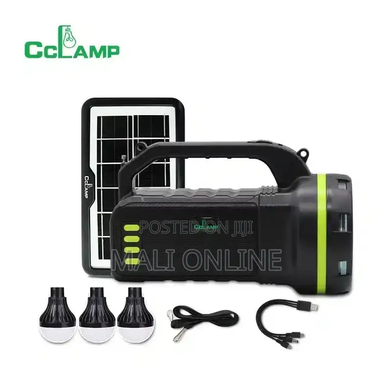 10w Solar Lighting System Kit Bluetooth Speaker Fm Radio 9000mah
