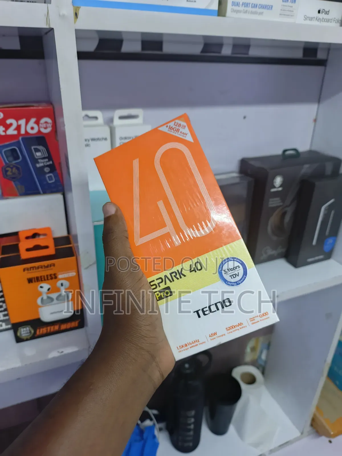 New Tecno Spark 40 Pro 128 GB Black