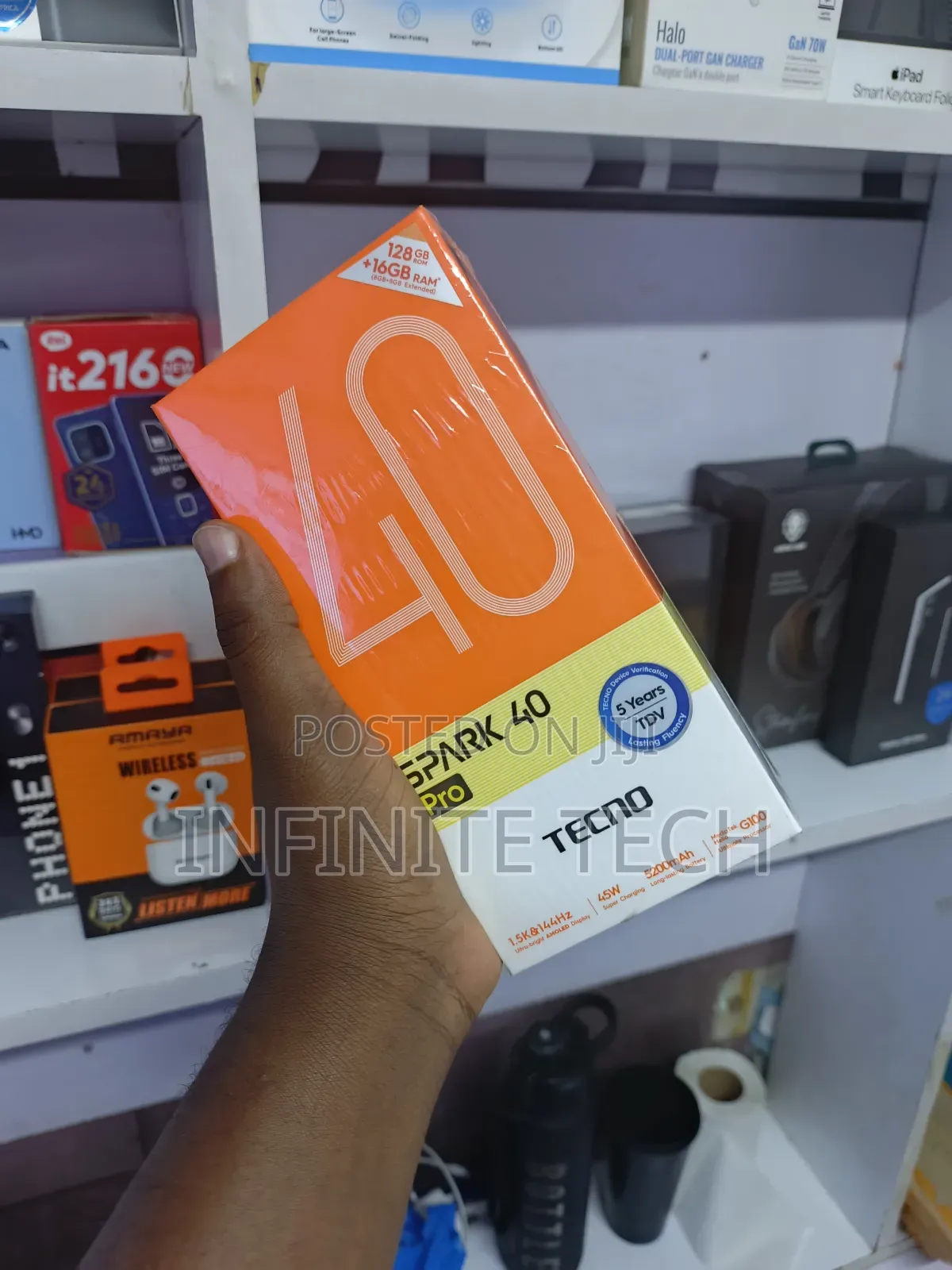 New Tecno Spark 40 Pro 128 GB Black