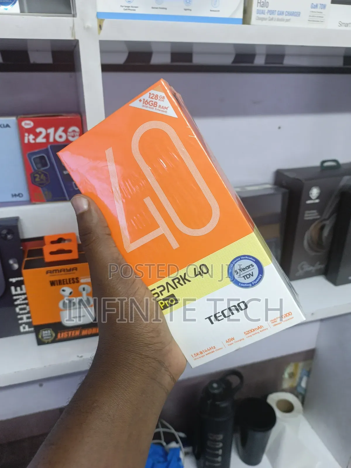 New Tecno Spark 40 Pro 128 GB Black