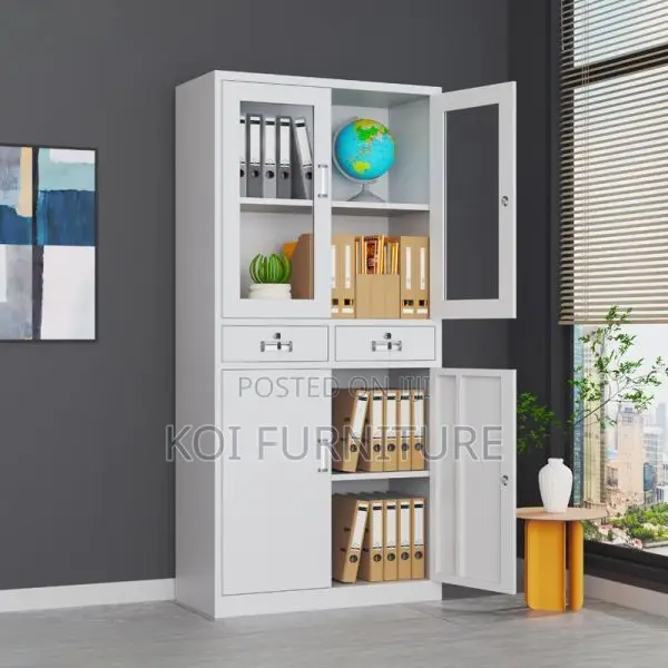 Office Cabinet : Lockable 2-Door Office Vertical Storage Cabinet