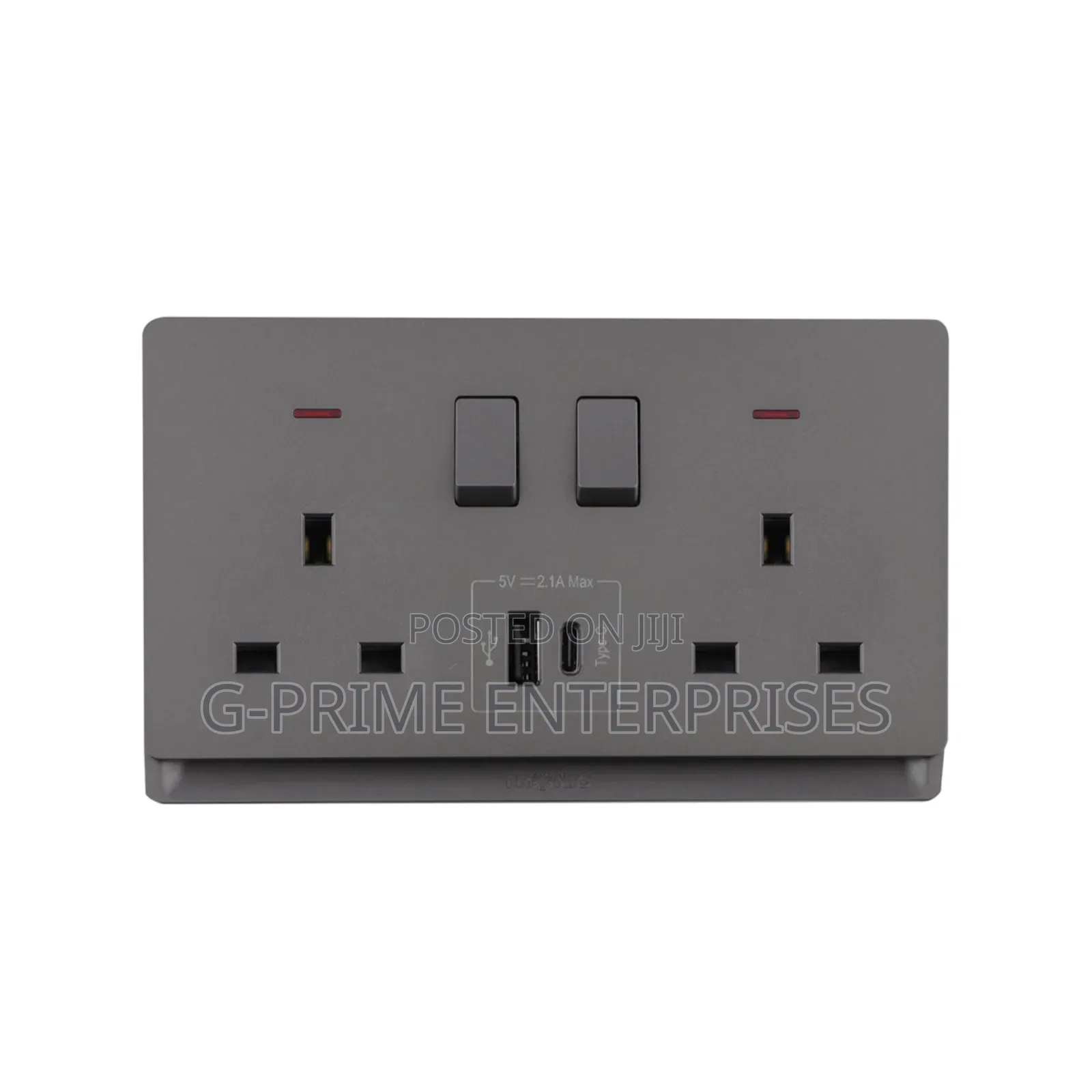 Double Switch Socket With Usb Port