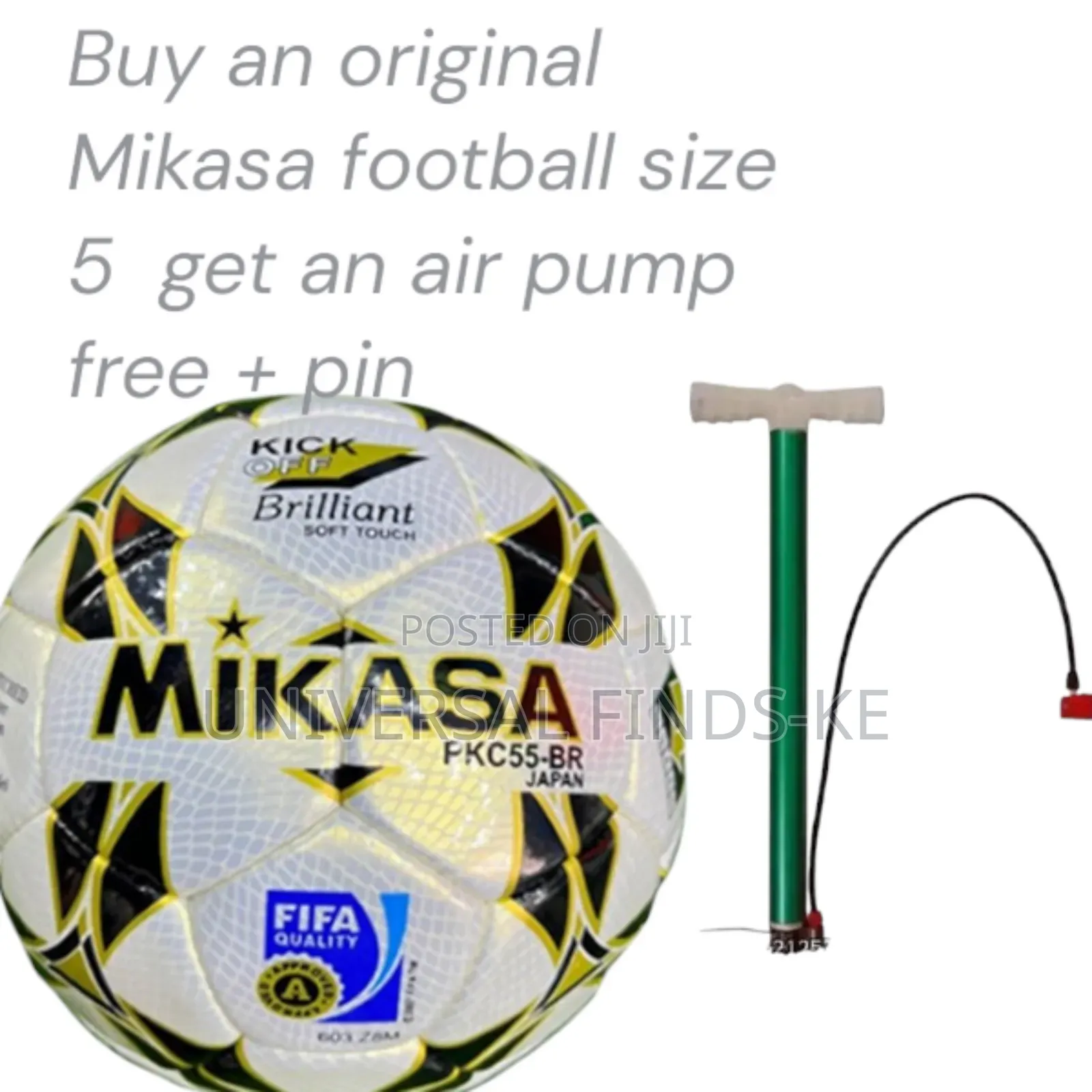 Size 5 Mikasa Football + Free Air Pump Pin