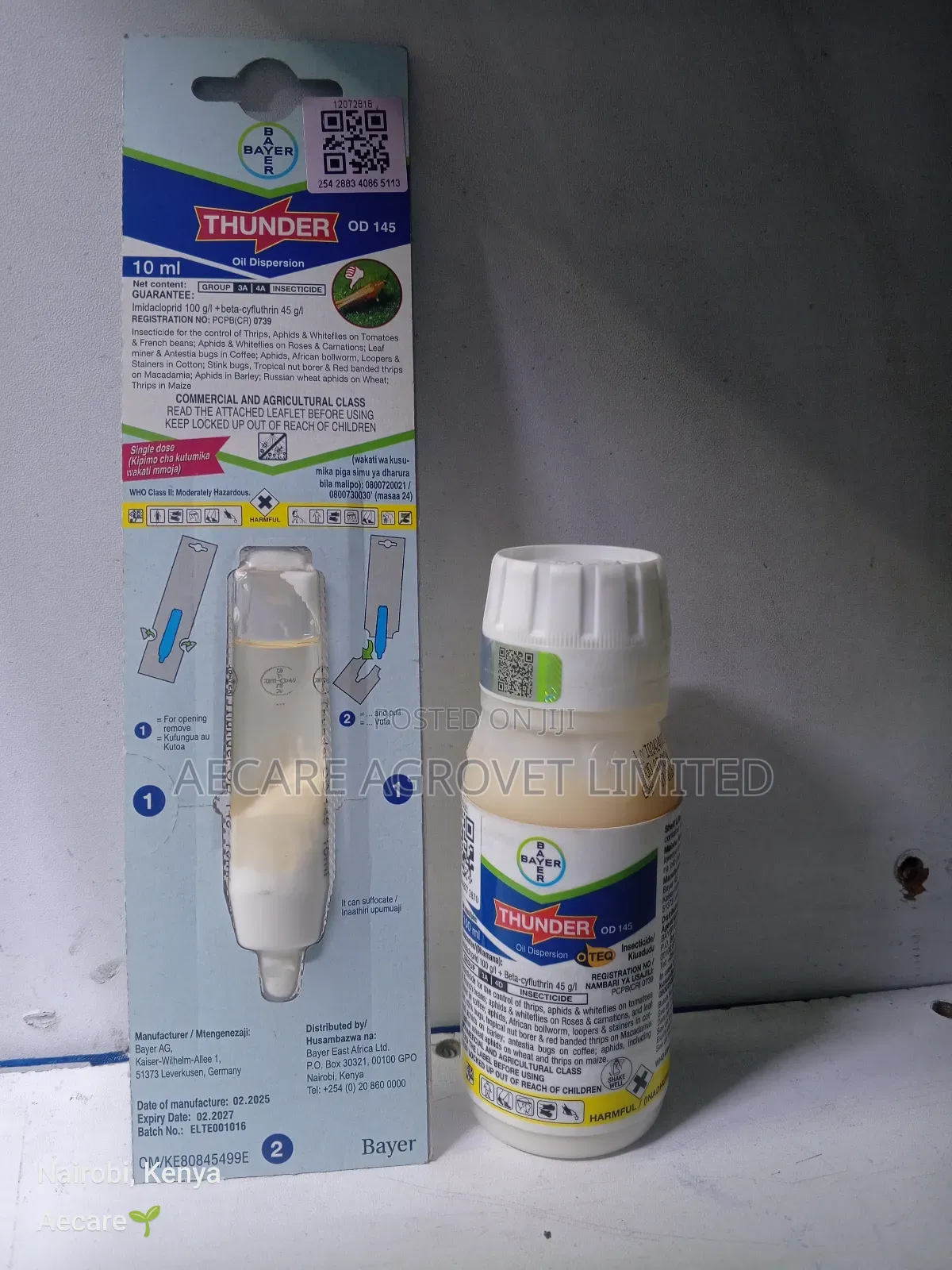 Thunder Od 145 Oil Dispersion Insecticide 1l, 100ml, 1litre Bayer