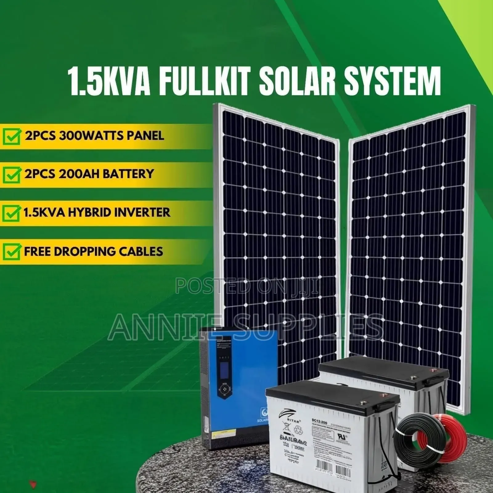 1.5kva + Solar Panels All Weather
