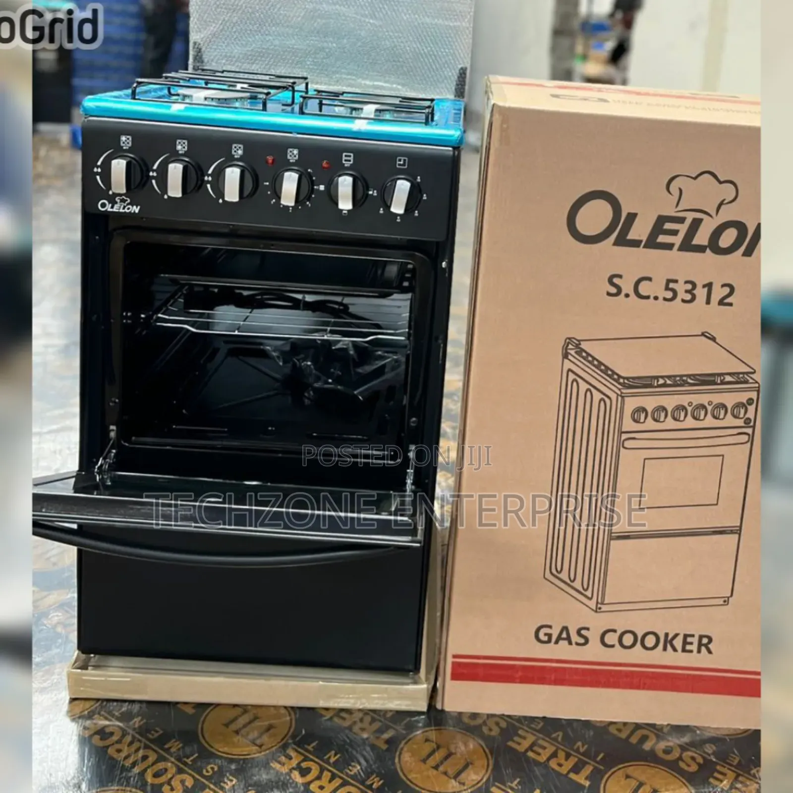 Olelon 50*55cm 3g+1e Electric Gas Cooker With Electric Oven,Black ,,