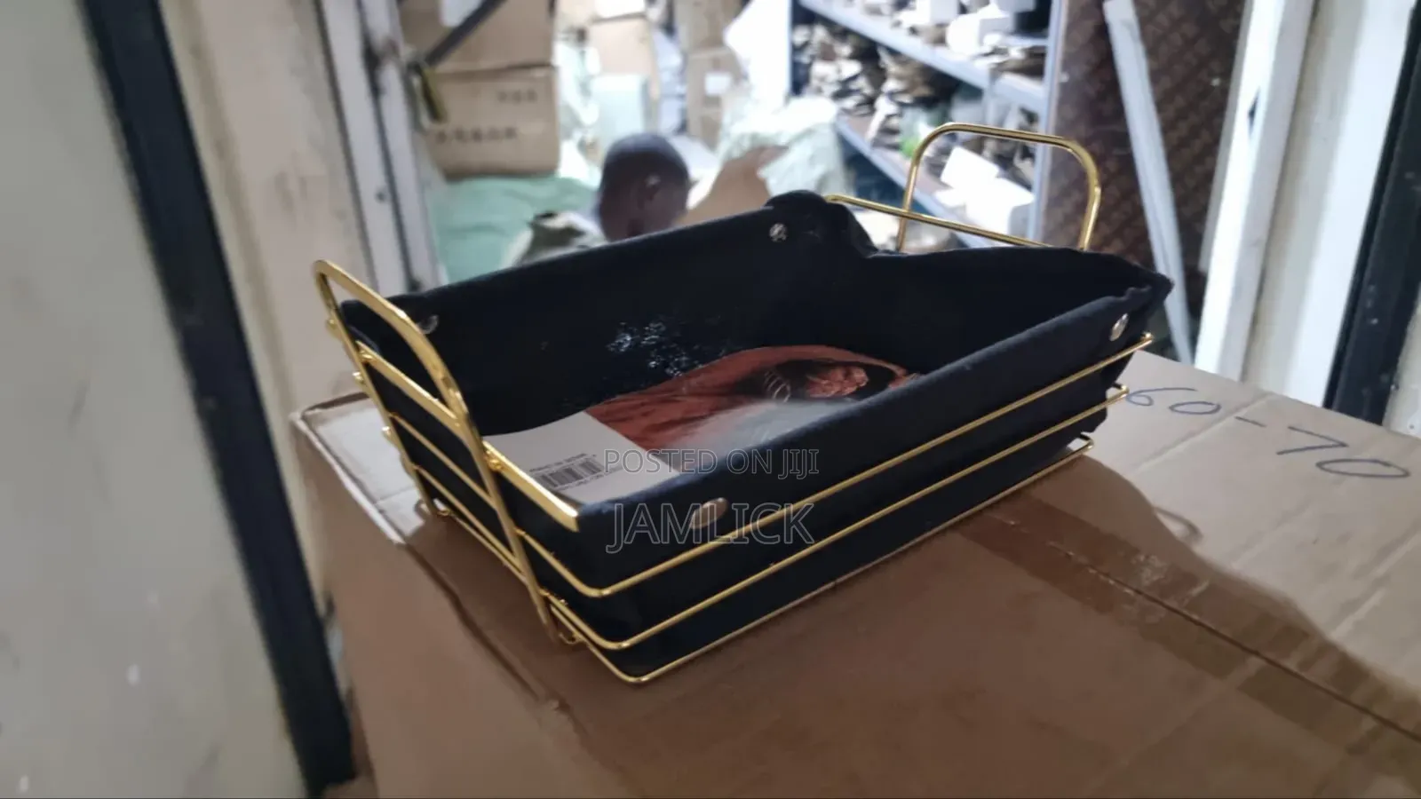 Gold Frame Black Cloth Bread - Pm