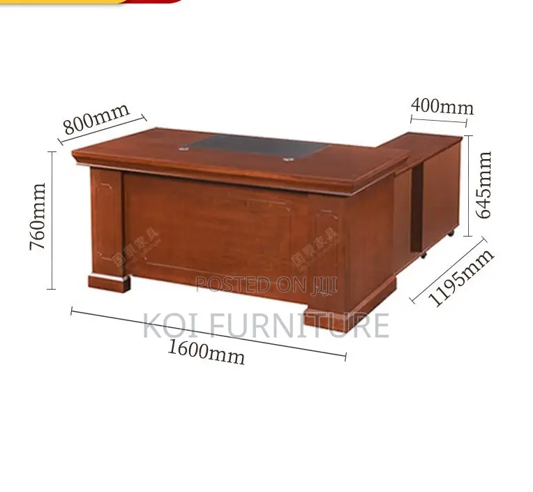 Office Desk;1600mm Mahogany Managers Senior Executive Desk