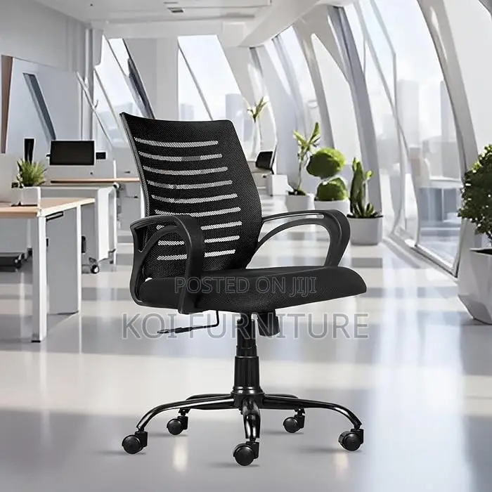 Office Chairs; Elite Black Strong Mesh Office Seat