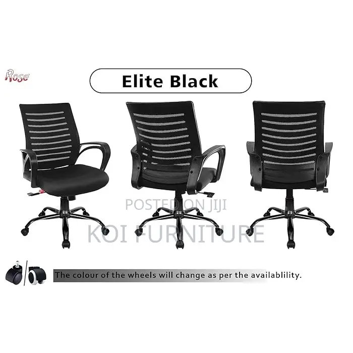 Office Chairs; Elite Black Strong Mesh Office Seat