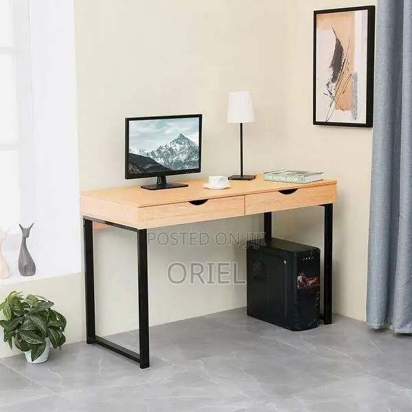 Office Tables:- Ergonomic Home Office Desk With Storage Drawers