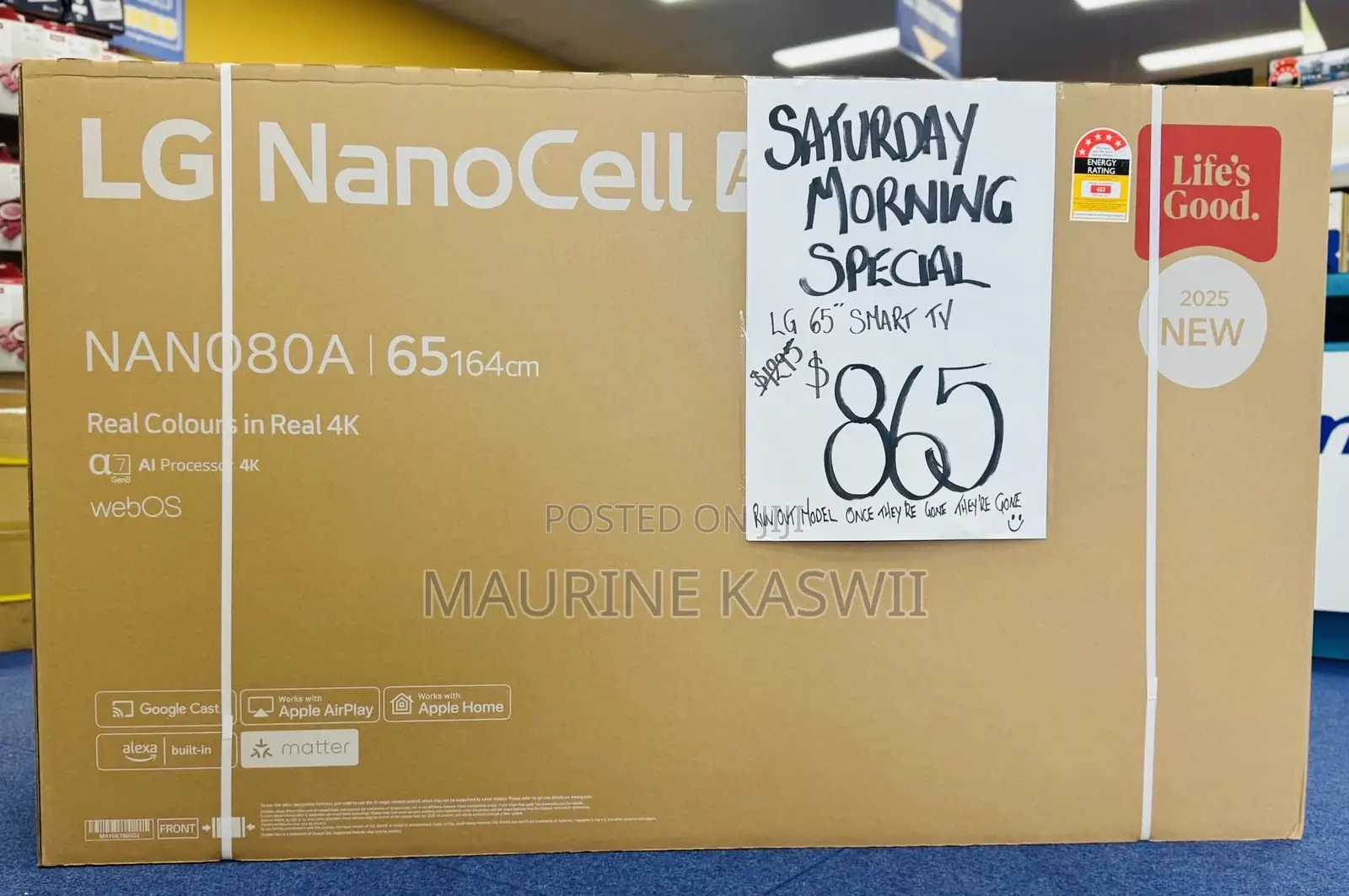 Lg 65” Nano80 4 K