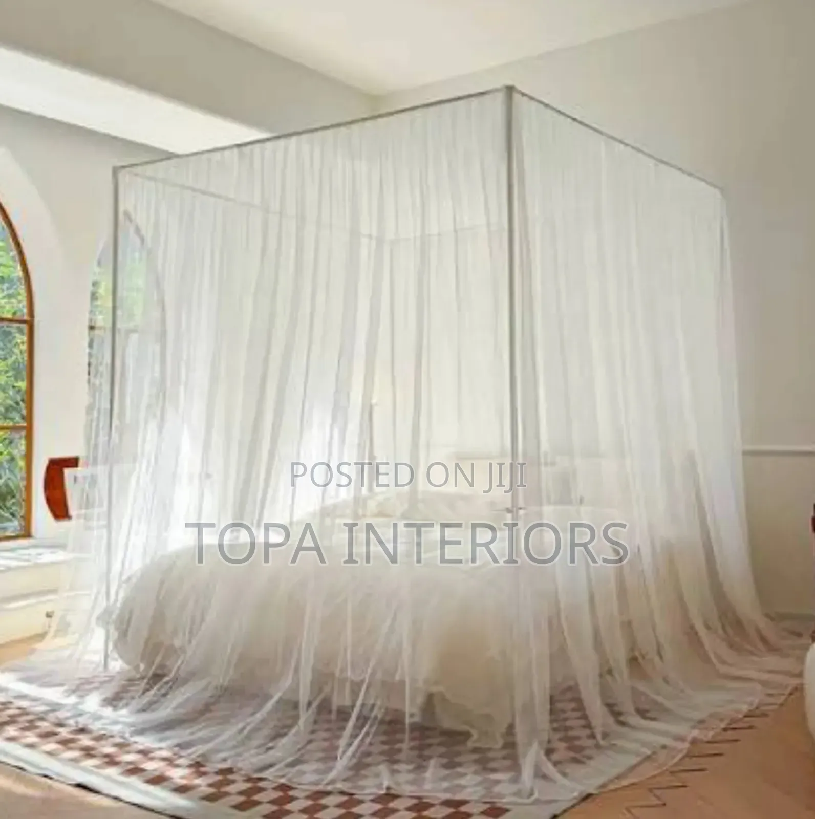 D.I.Y Foldable Rectangular 5x6 Mosquito Net With Four Stands