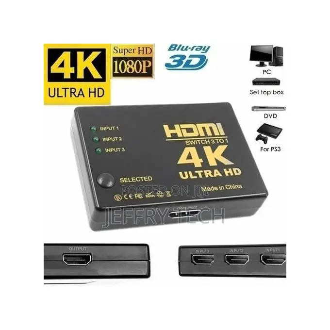 High Speed Hdmi Ultra Hd 3x1 3 in 1 Out Switch V2.0