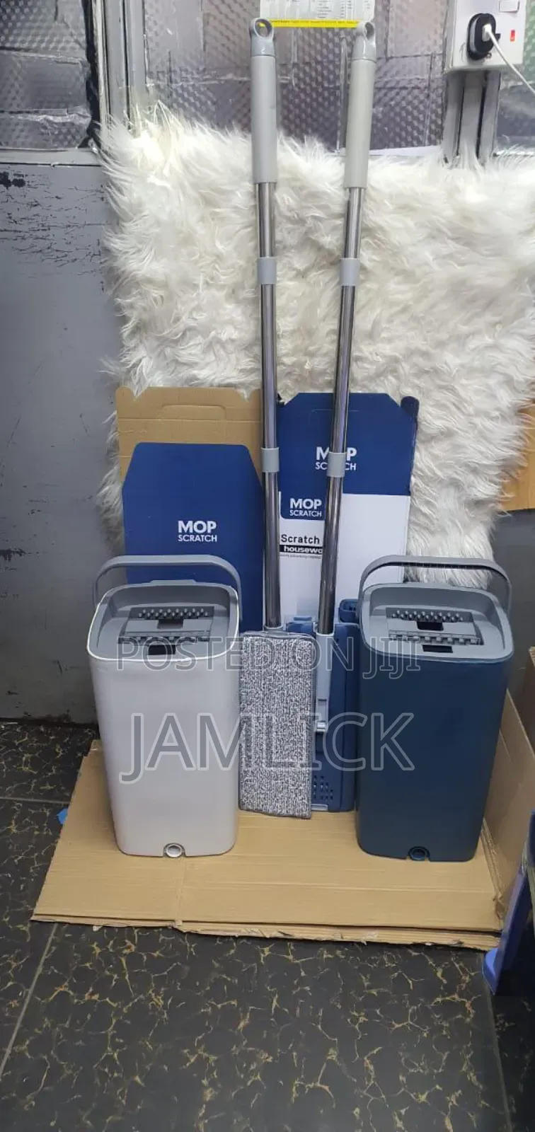 Big Bucket Flat Vertex Self-Squeeze Mop With Bucket - Jy