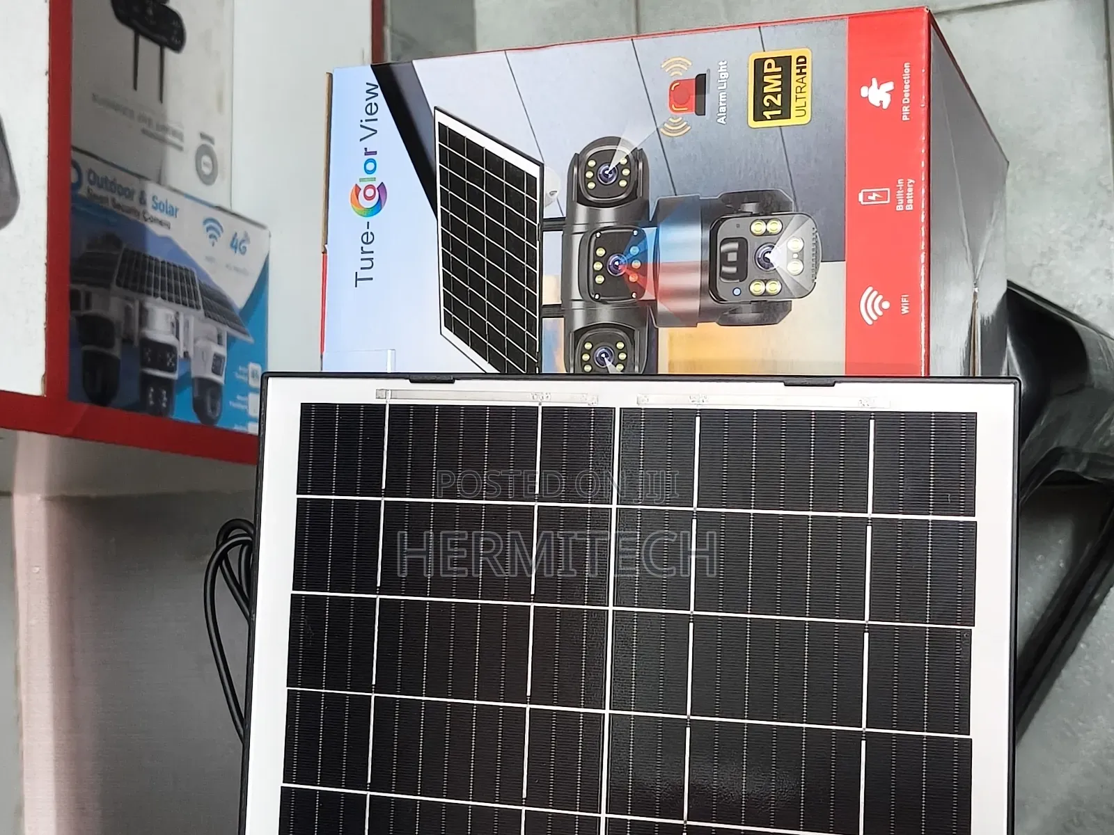 Outdoor 3inch Full Colour Night Vision 3600 Rotation With Solar V380