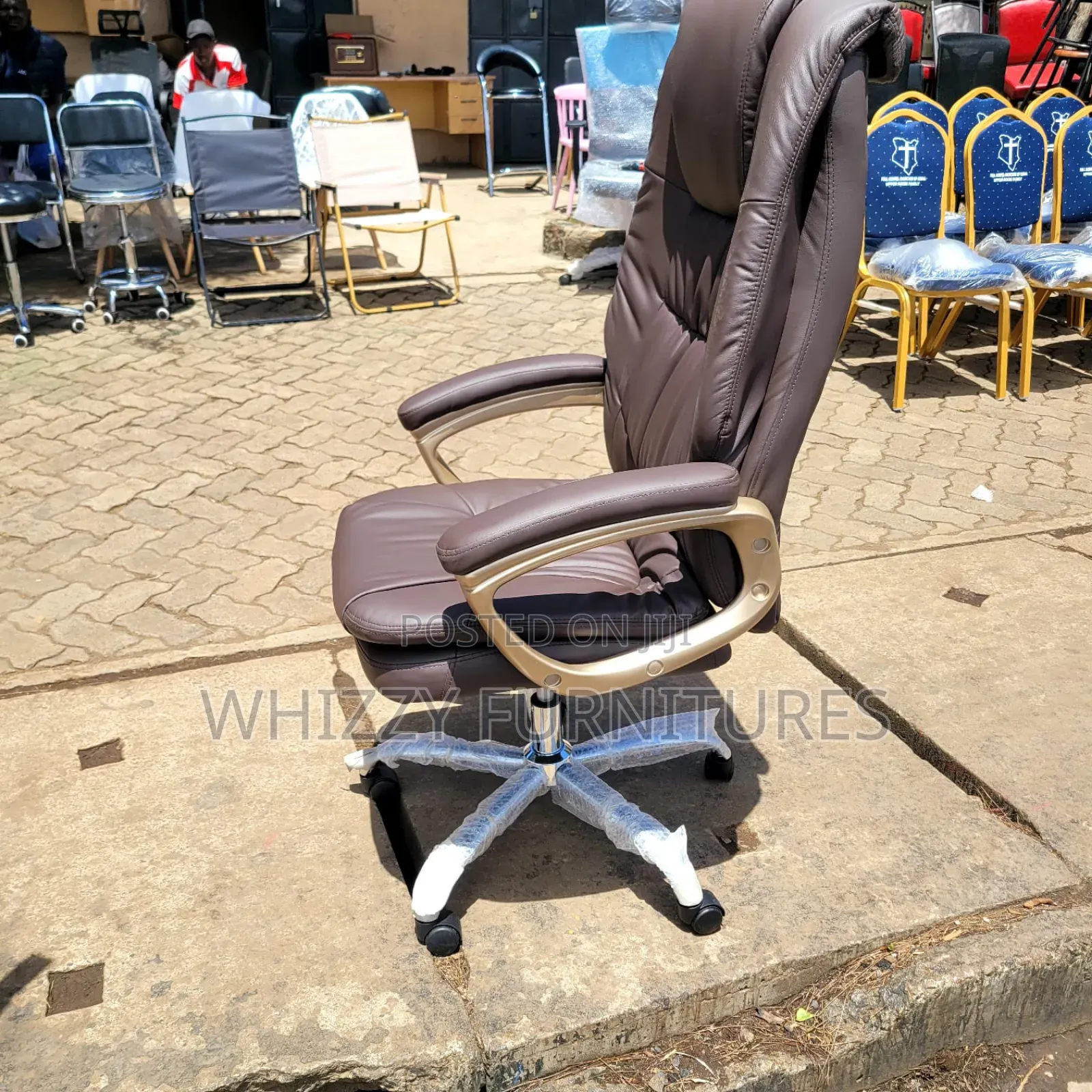 Executive Brown Leather Office Chair