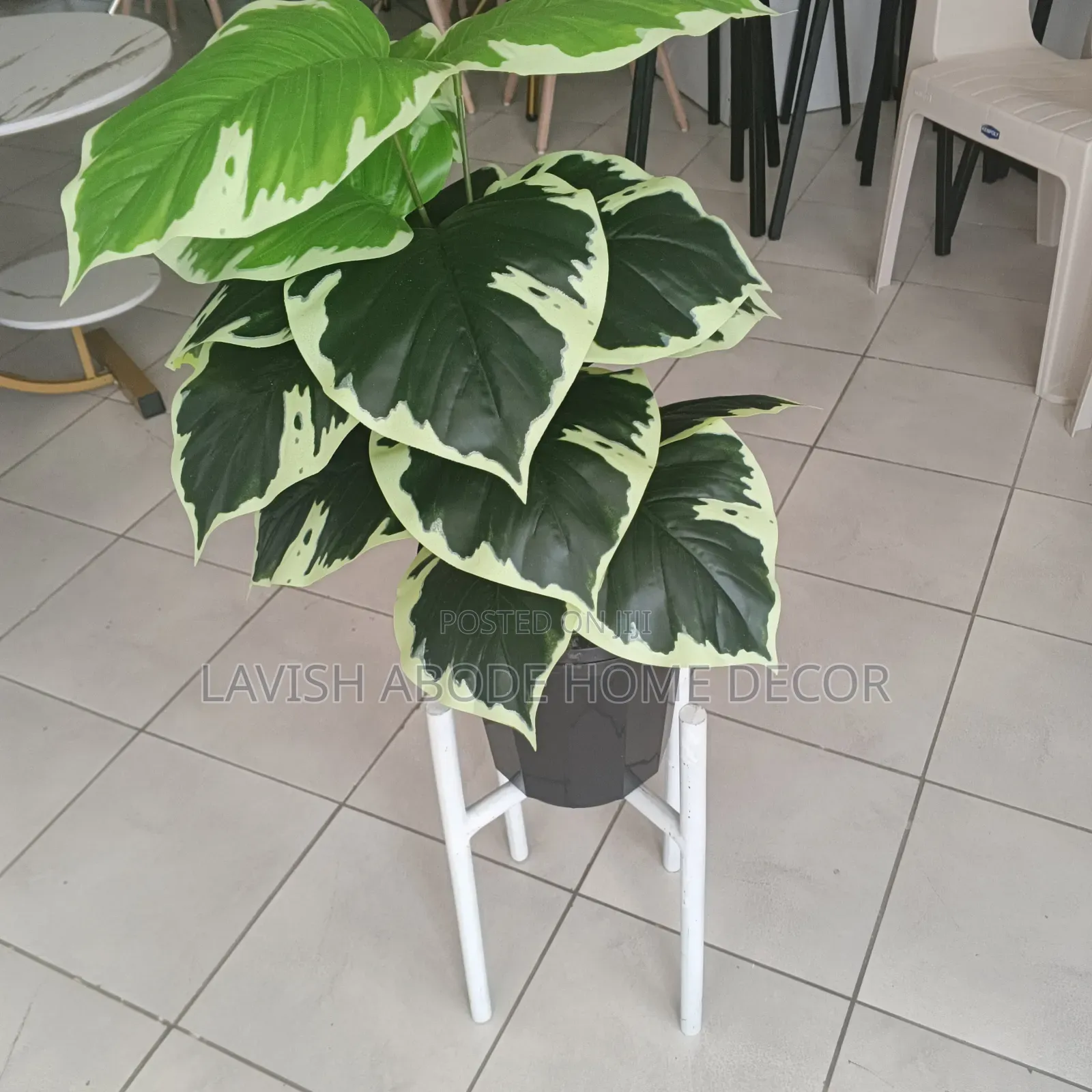 Artificial Plant With Metallic Stand – Modern Home Décor
