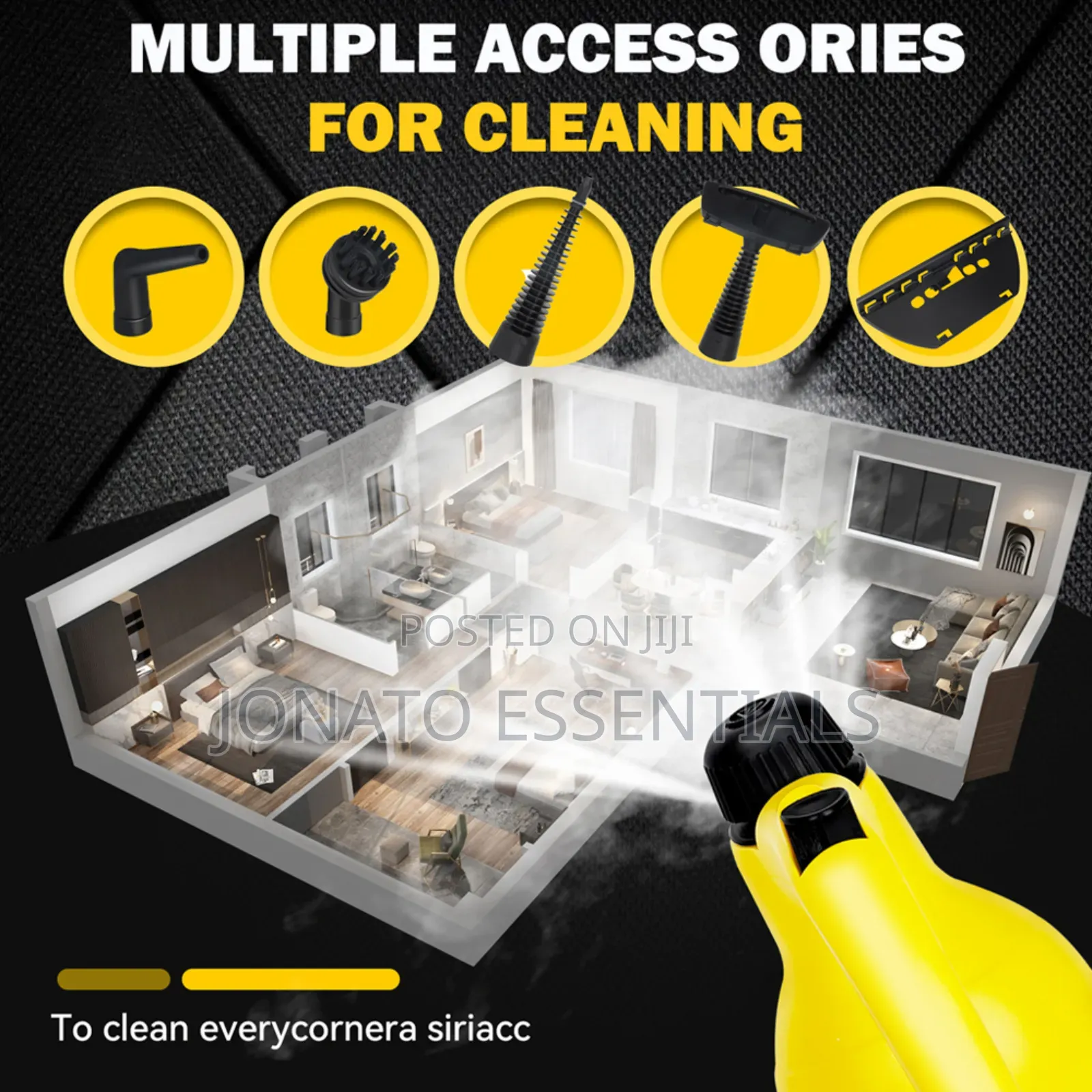1000W Portable Handheld Steam Cleaner - Deep Cleaning Machine