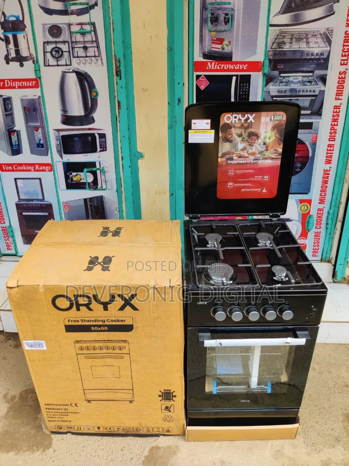 *Oryx Cooker 50x60 All Gas Ost250paggble Gas Pipe Burners Button
