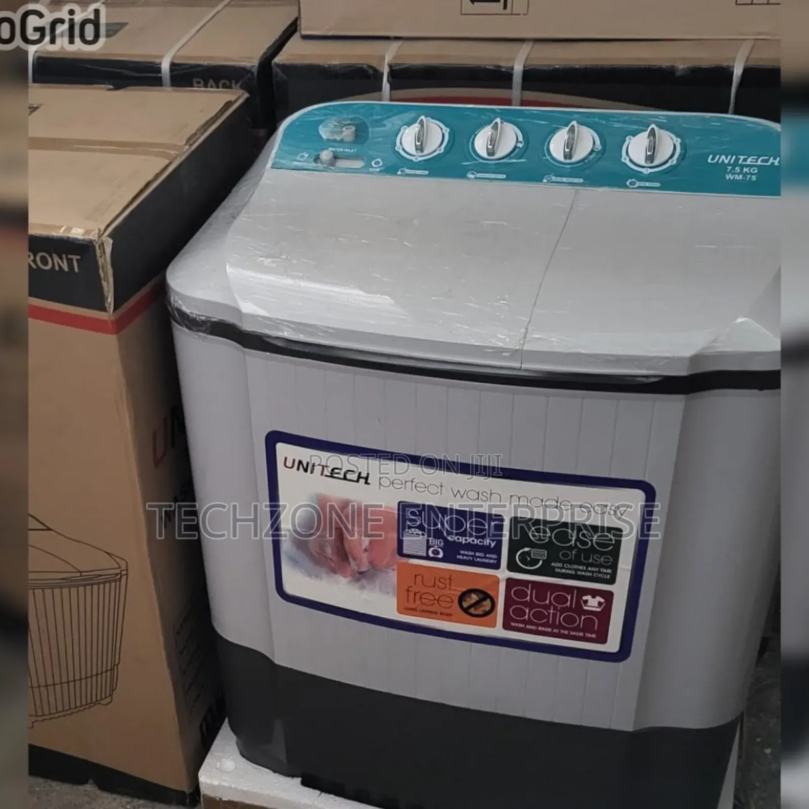 Unitech 7.5kg Top Load Twin Tub Washing Machine 