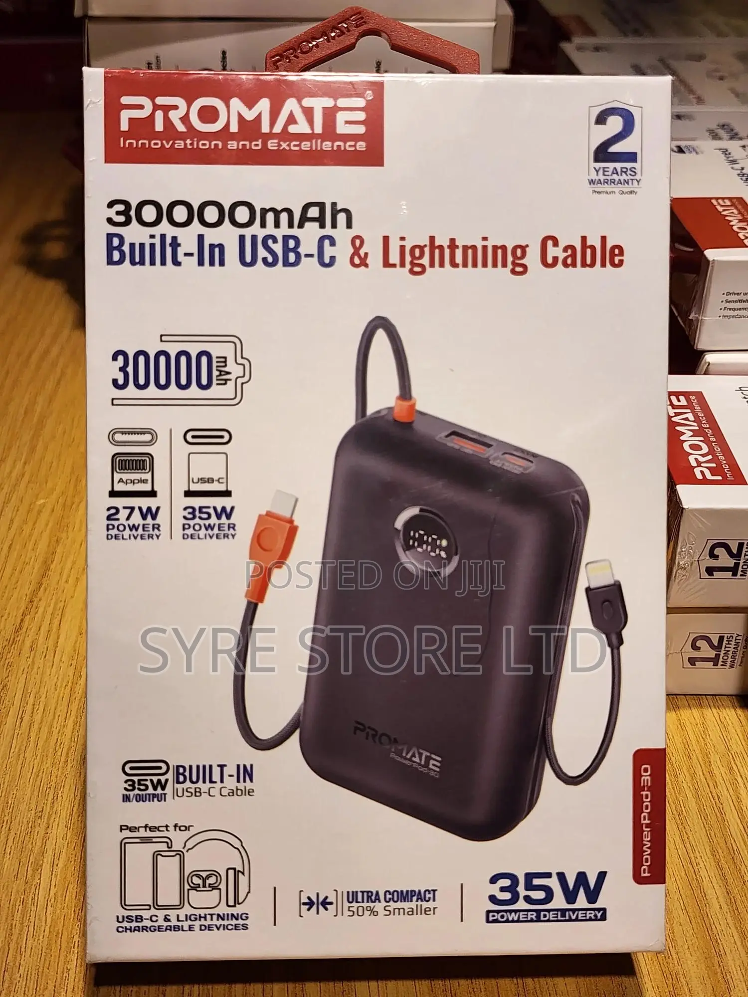 30000mah 35w Fast Charging Power Bank – Promate Powerpod-30