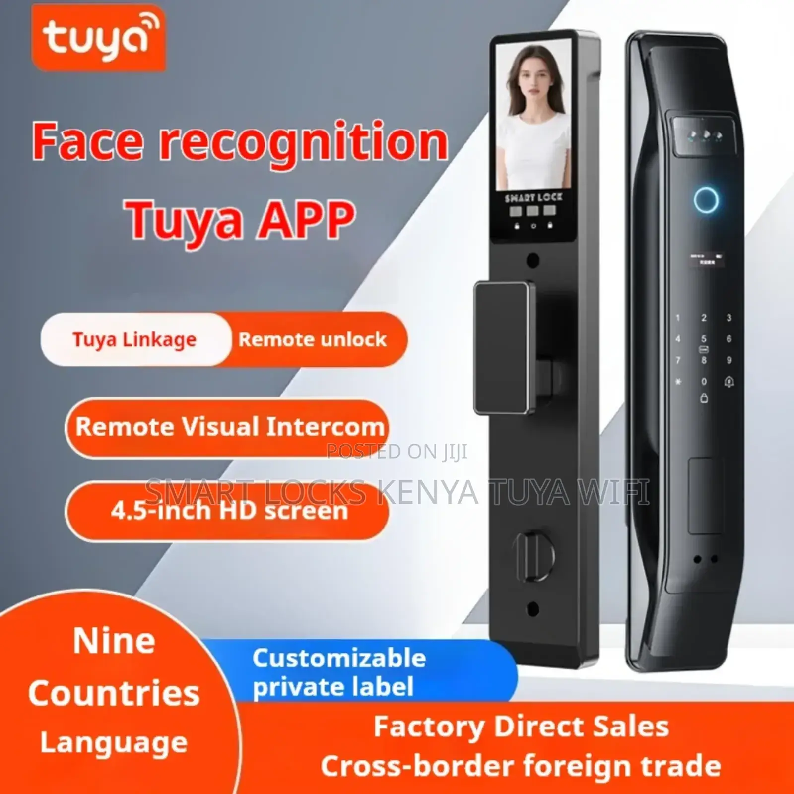 Tuya Wifi Biometric 3d Face Recognition Electronic Intelligent