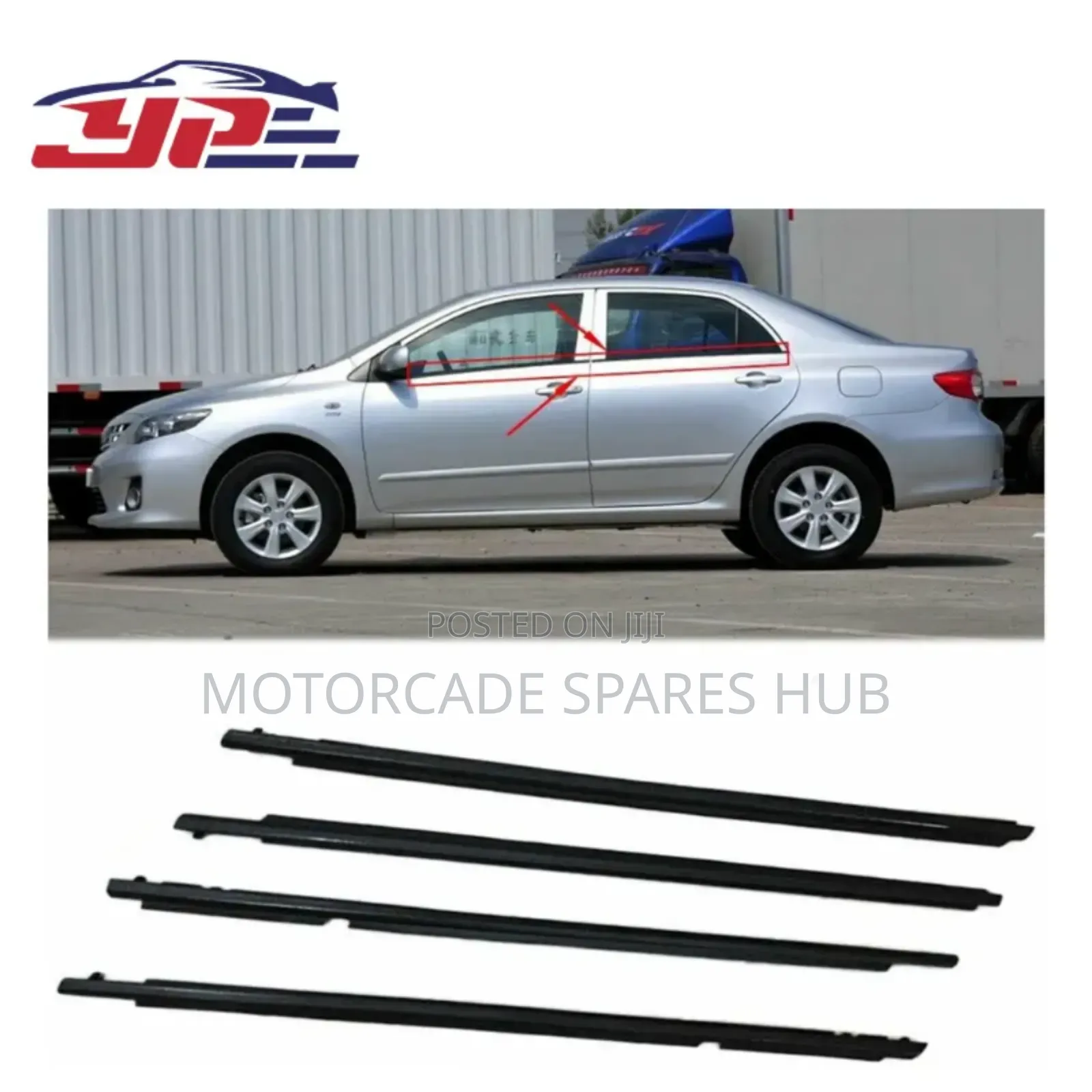 Toyota Premio/Allion 260 Door Rubber Black Weather Strips Mouldings