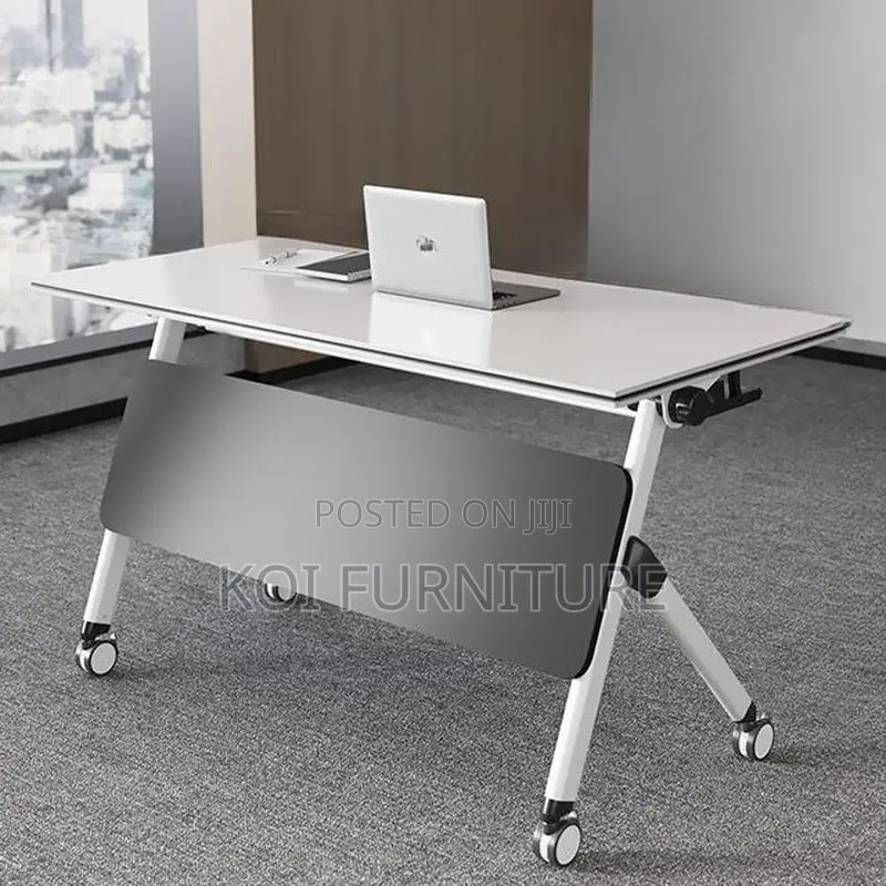 Office Table; White Mobile Home Office Training Meeting Table
