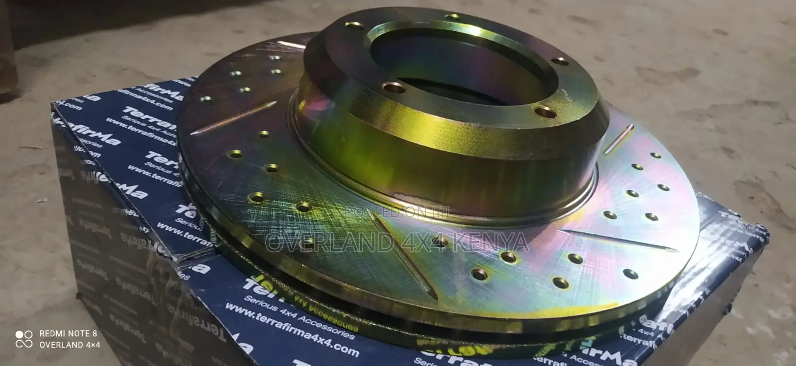 Terrafirma-Front Brake Disc -Crossed Drilled and Grooved