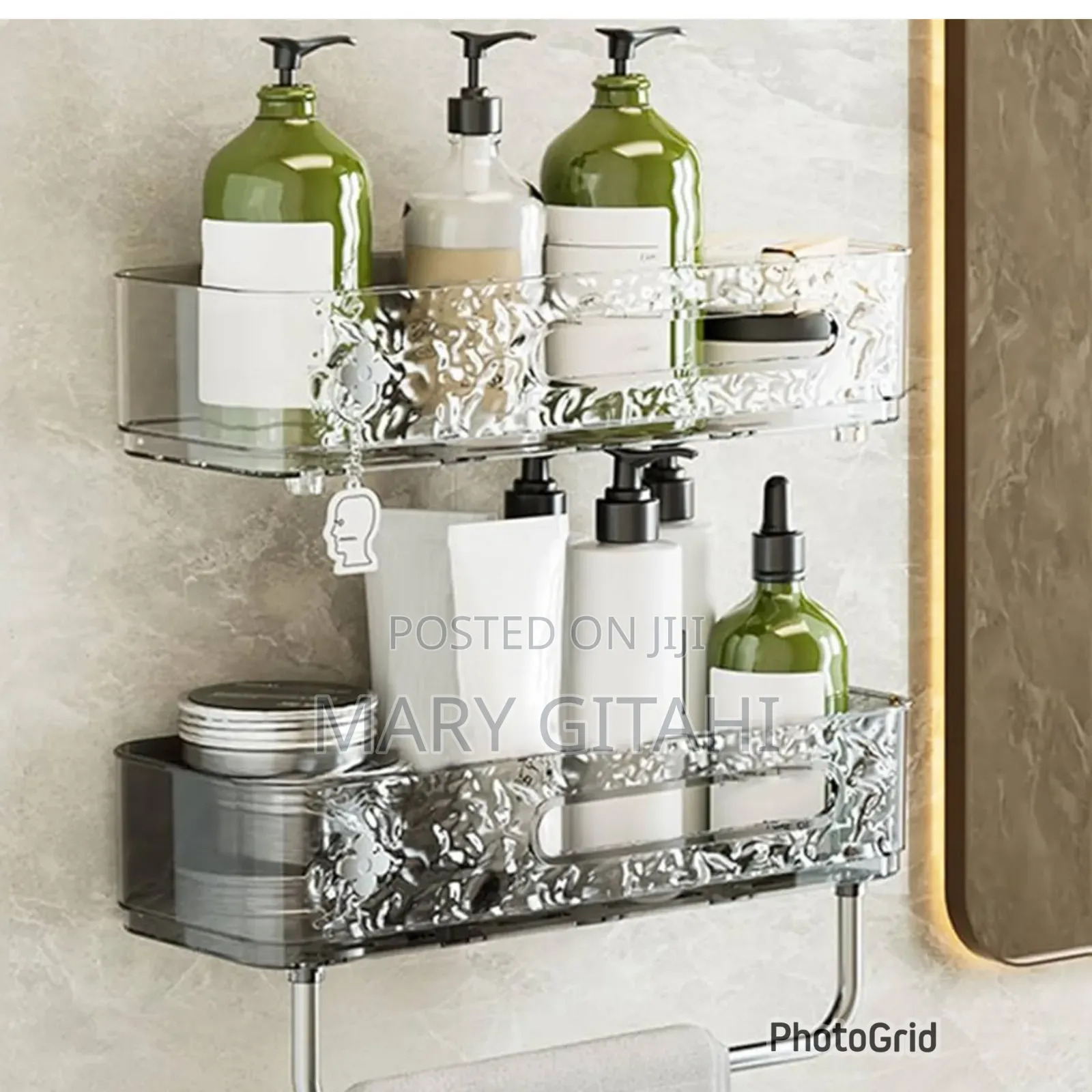 *Ripple Seamless Rectangular Acrylic Adhesive Shelf Now