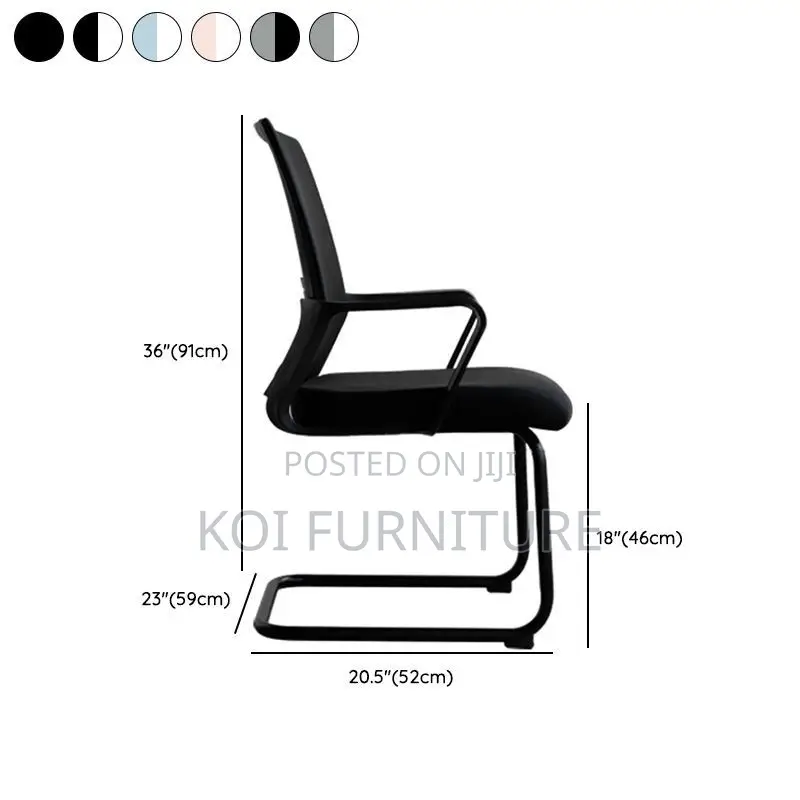 Office Chairs; Black Fabric Office Study Chair