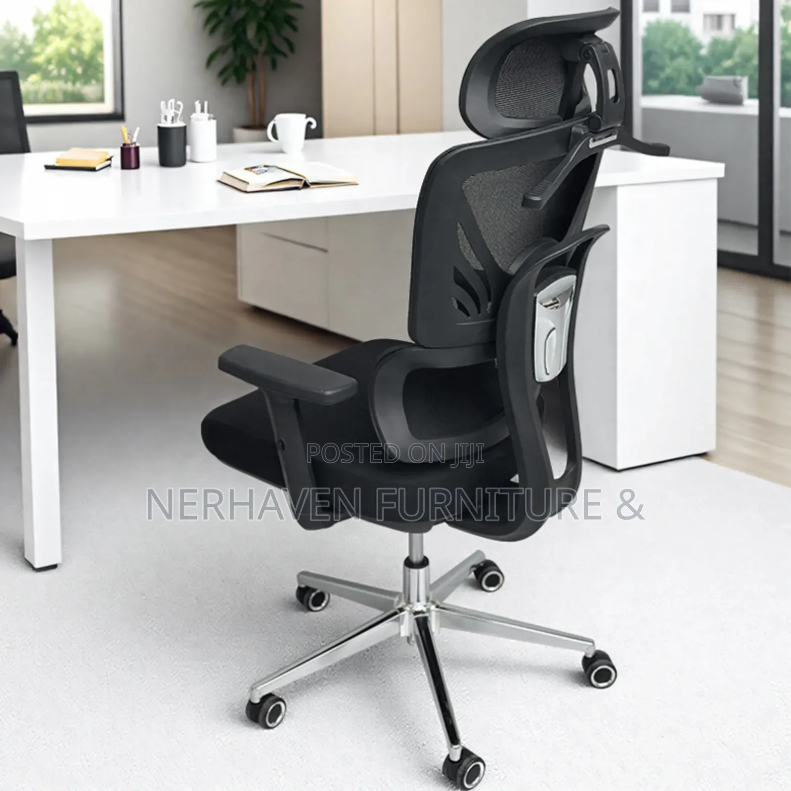 High-Back Orthopedic Office Seat – Ergonomic Support Chair
